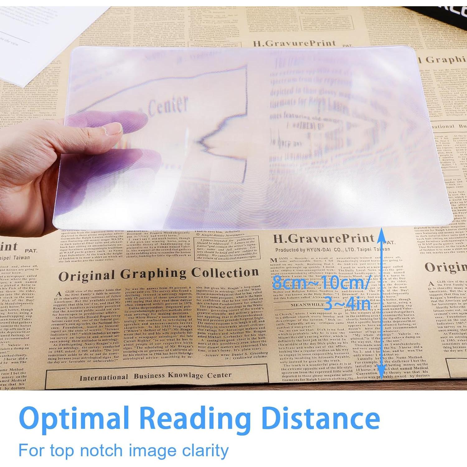 4 Lentes de Aumento Dimeho 3X 5X Lupa Plana para Lectura