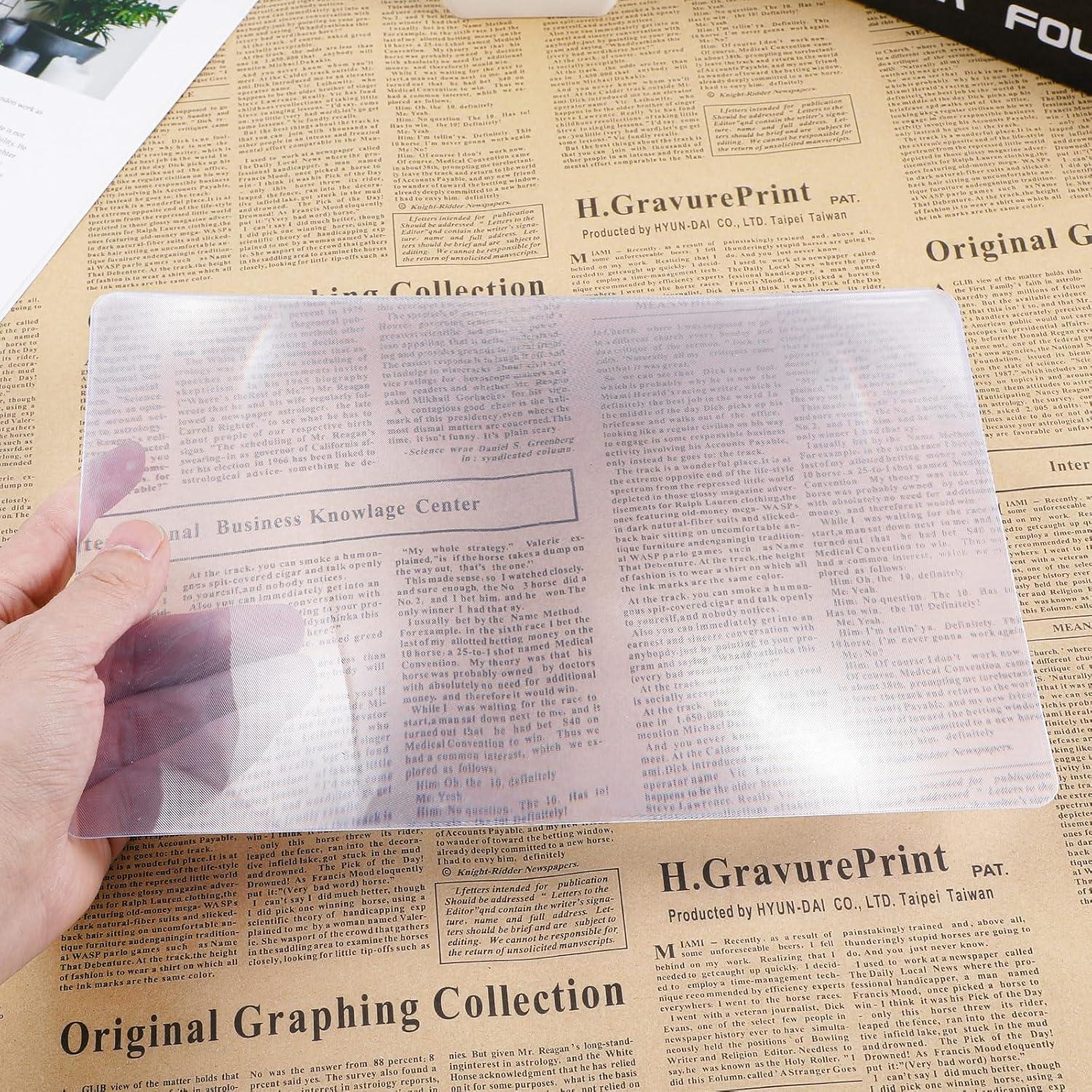 4 Lentes de Aumento Dimeho 3X 5X Lupa Plana para Lectura