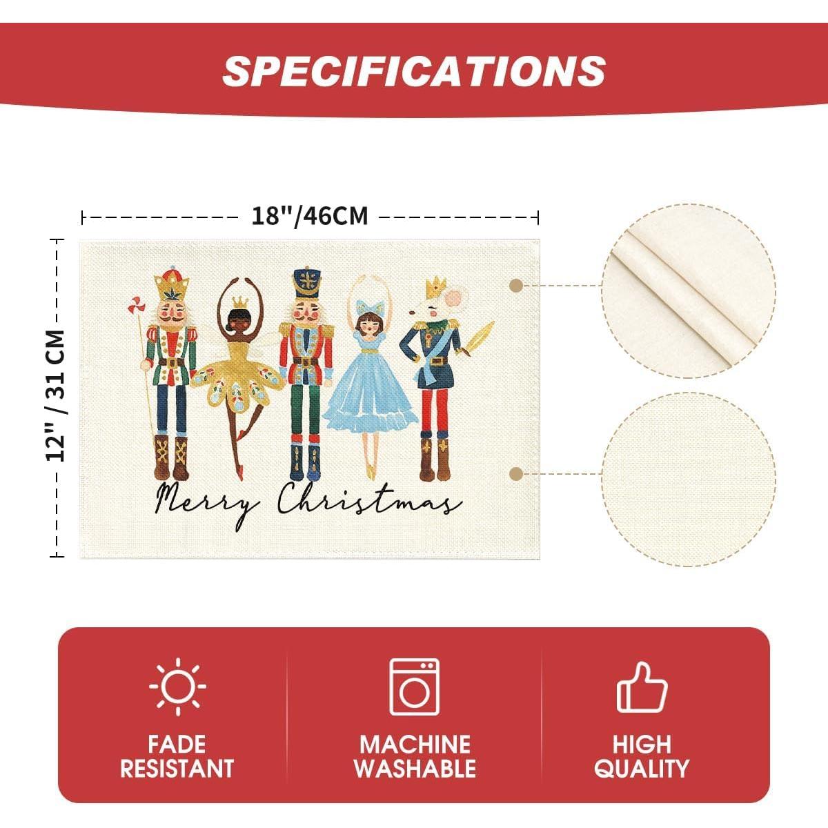 Juego de 4 Manteles Rectangulares Artoid Mode 30x45 cm Beige