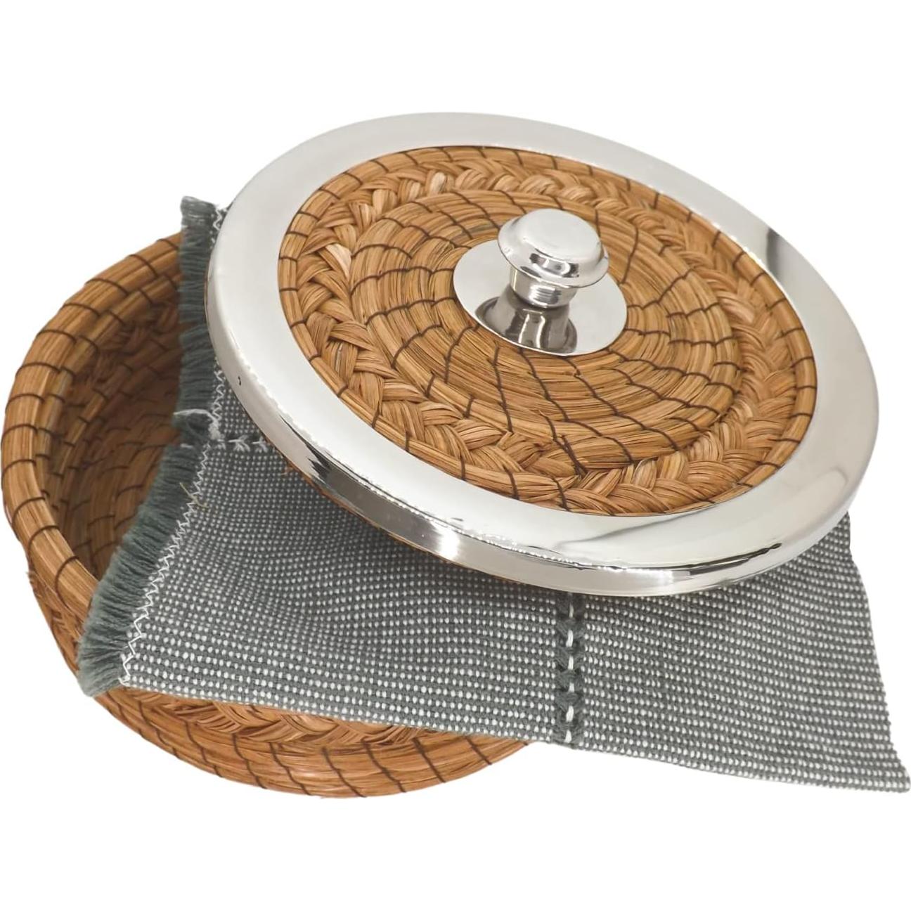 Cesta Calentadora de Tortillas MEXTEQUIL - Hecha a Mano con Agujas de Pino