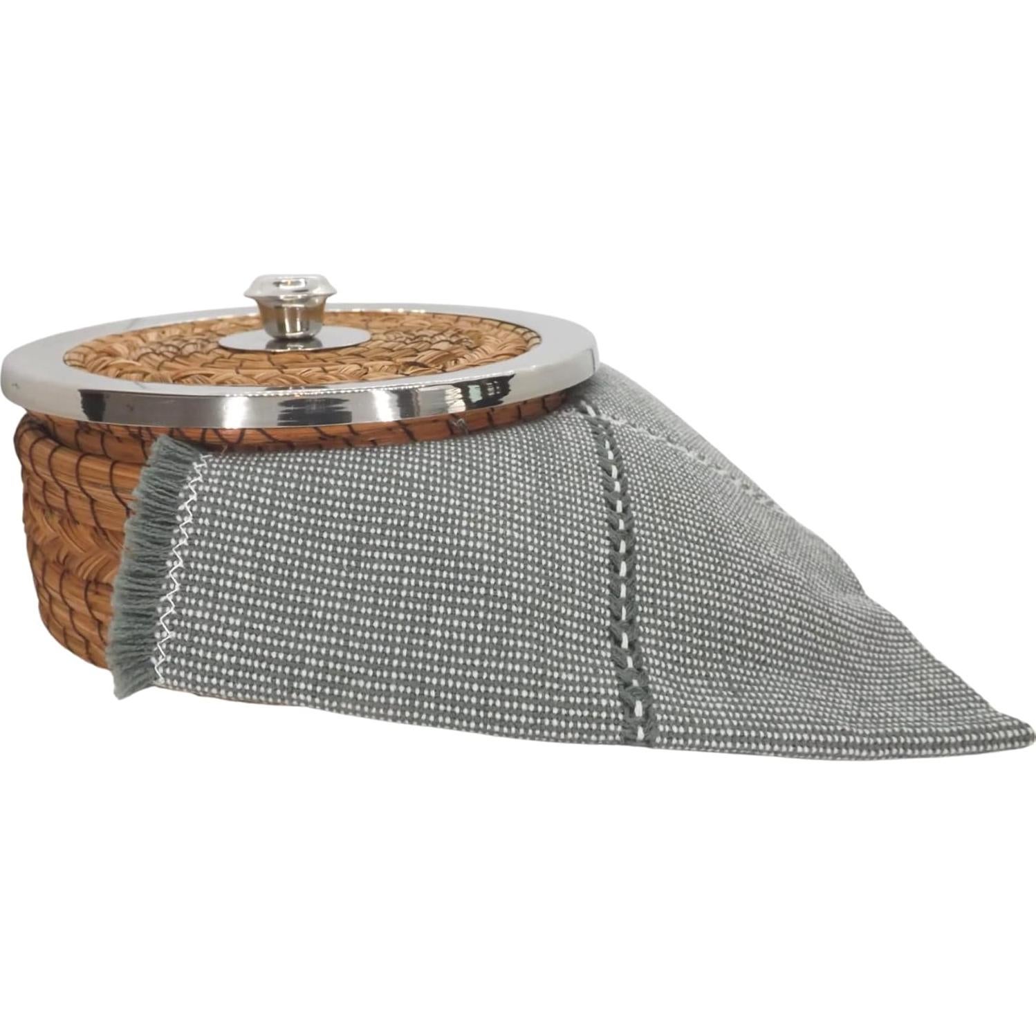 Cesta Calentadora de Tortillas MEXTEQUIL - Hecha a Mano con Agujas de Pino