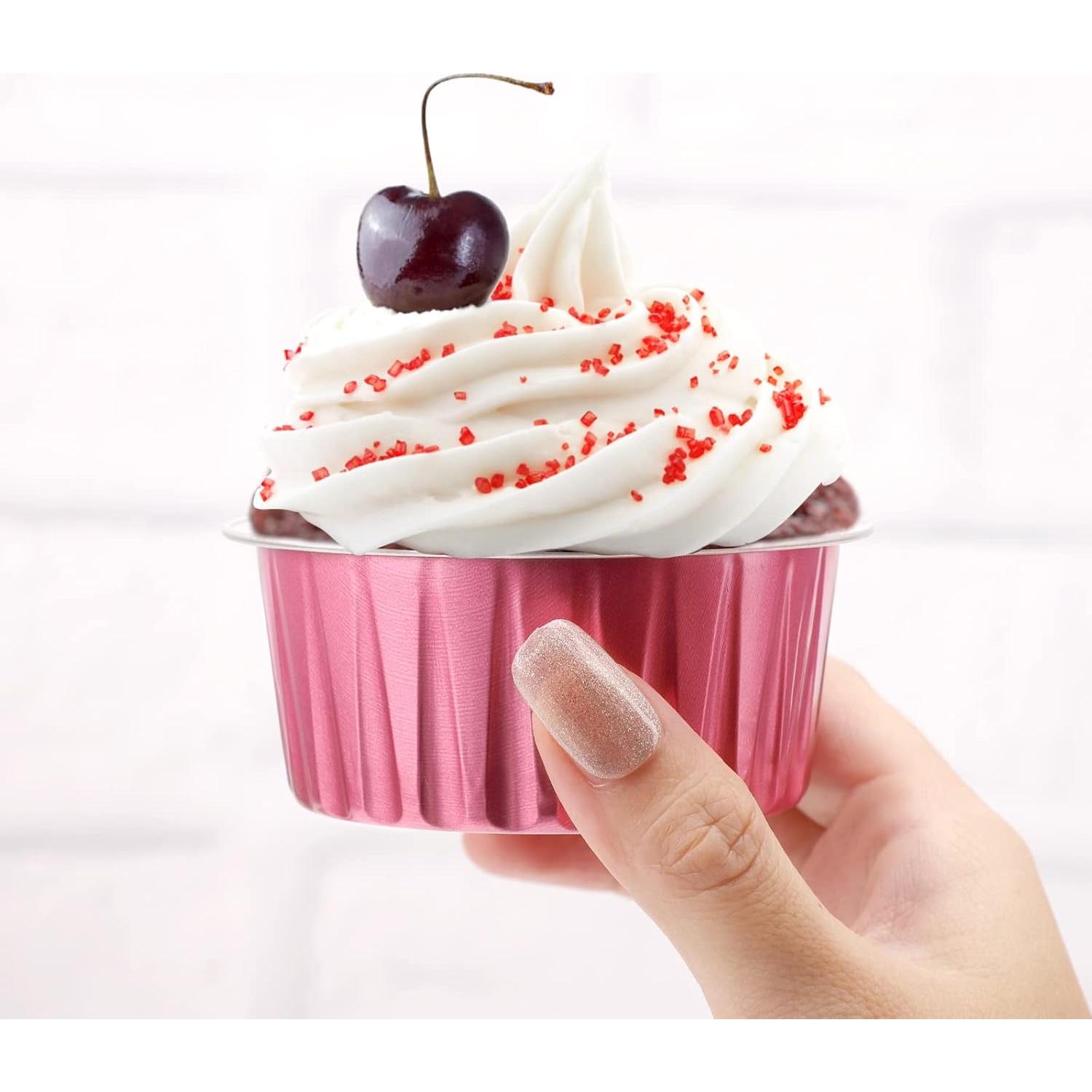 Moldes para Hornear EUSOAR 30pcs 148ml Aluminio con Tapas