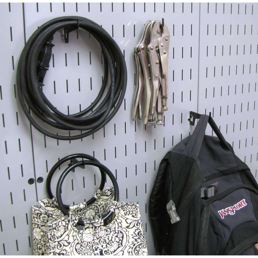 Ganchos de metal Wall Control 2-7/8" para pegboard - Negro