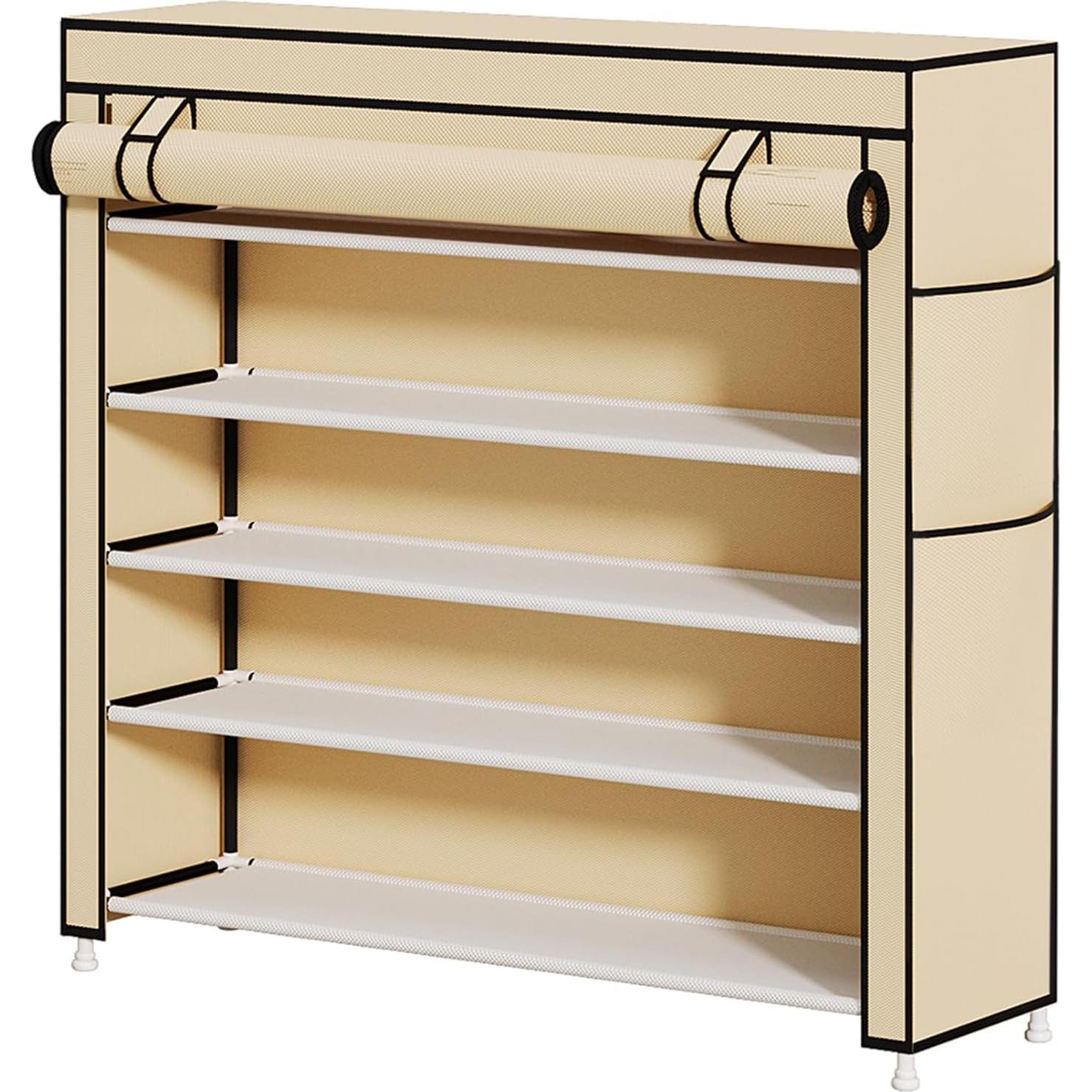 Organizador de Zapatos Calmootey 5 Niveles Beige 25 Pares