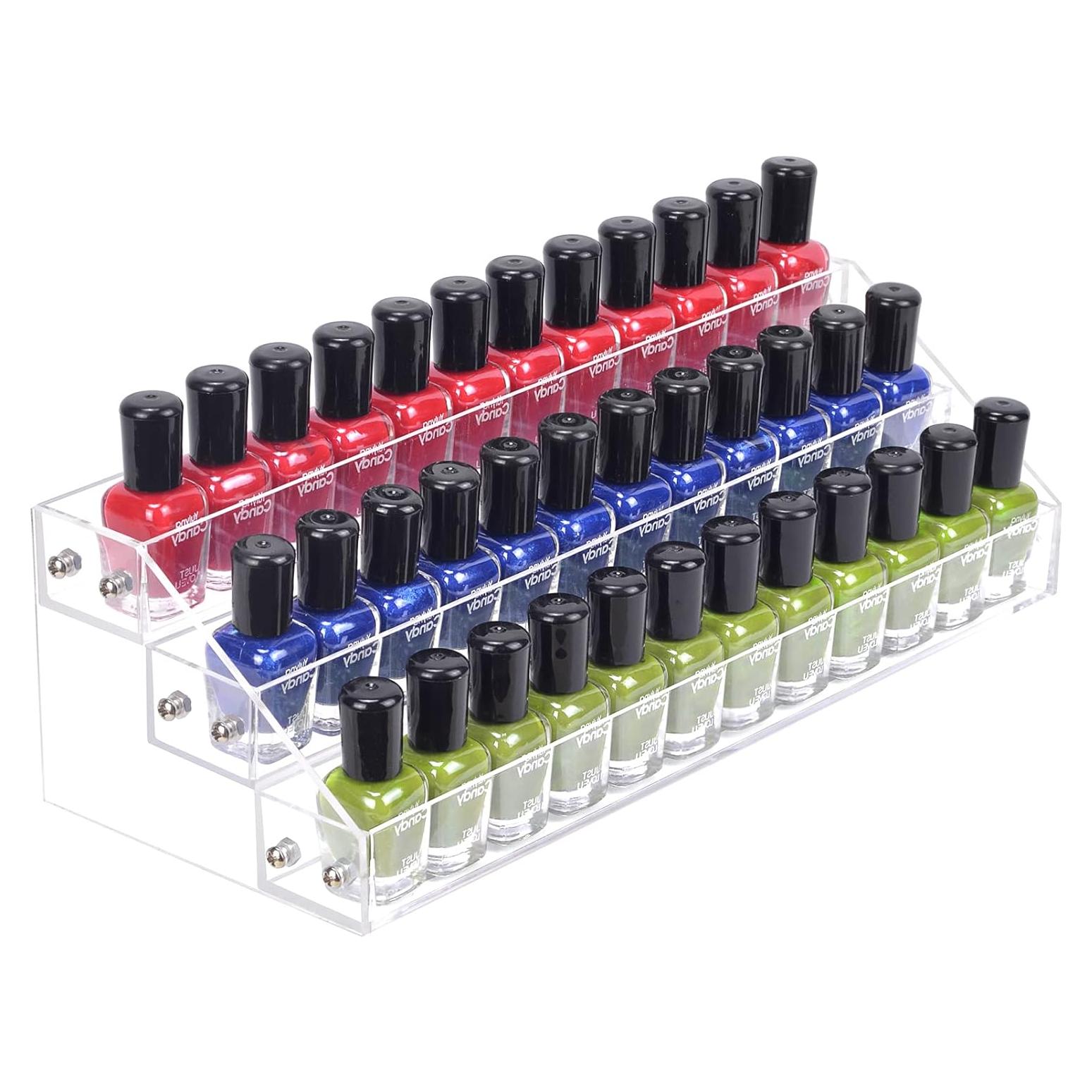 Soporte Organizador de Esmalte de Uñas Acrílico Umirokin 3 Niveles