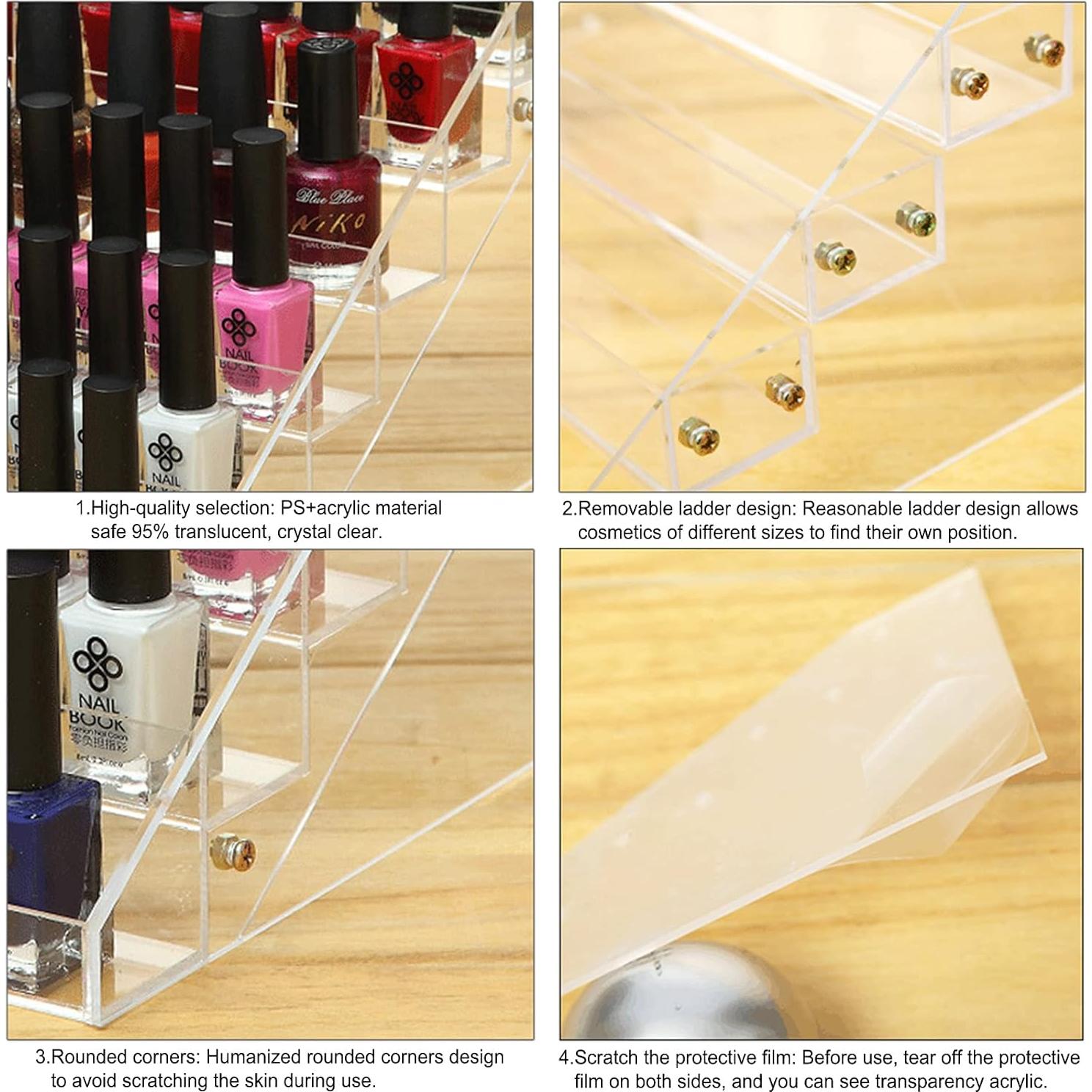 Soporte Organizador de Esmalte de Uñas Acrílico Umirokin 3 Niveles