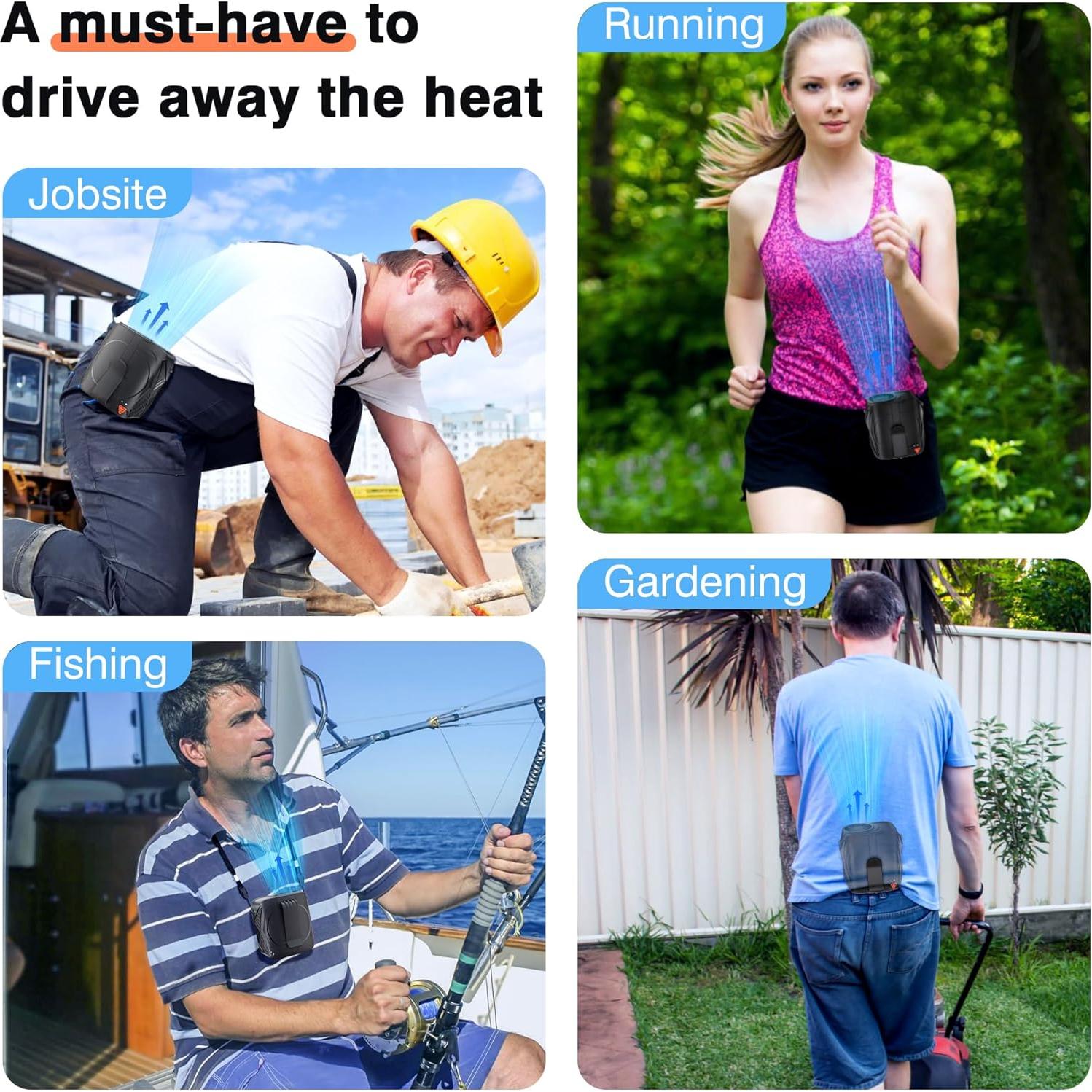 Ventilador Portátil SUMAROK Y4, 6 Velocidades, 31H Batería