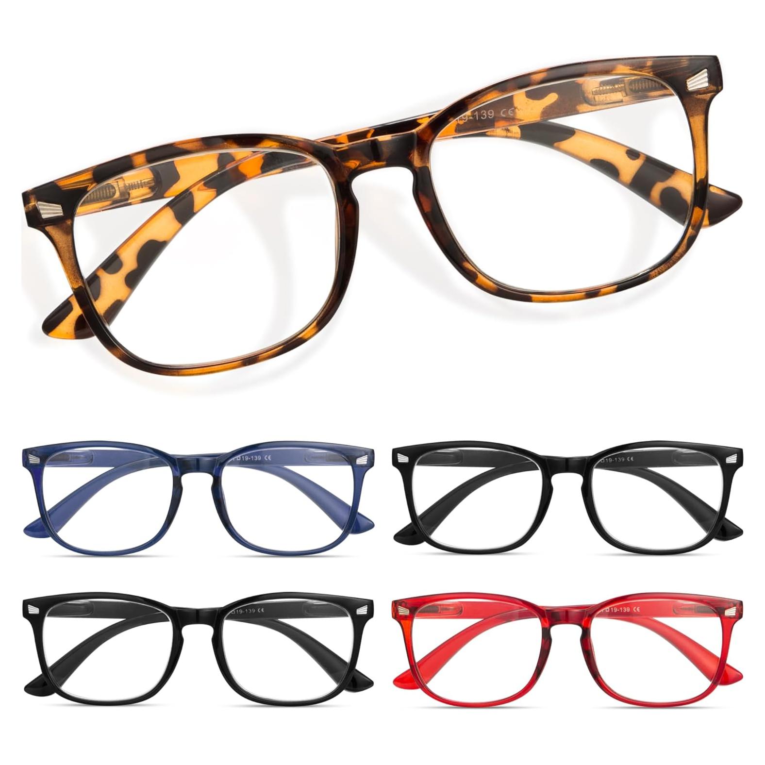 Gafas de lectura CCVOO 5 pares luz azul unisex 1.0 a 2.75