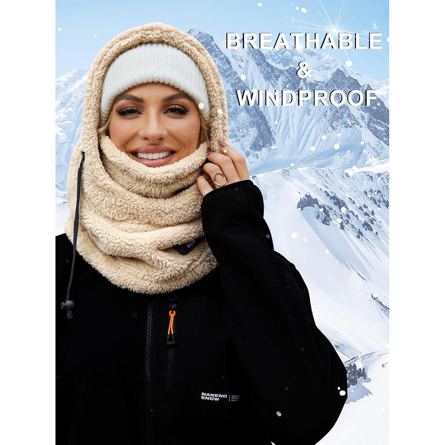 Balaclava de Forro Polar Unisex a Prueba de Viento Beige