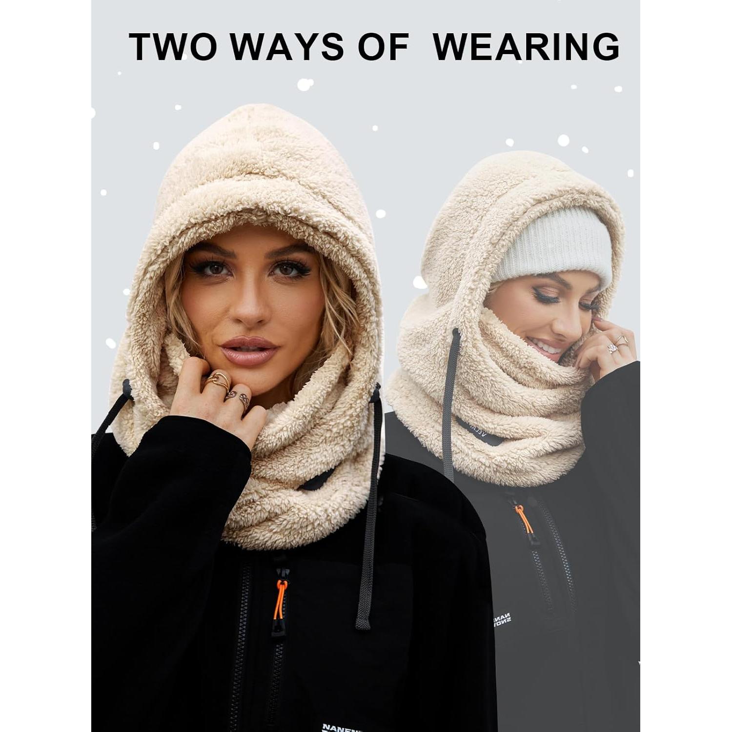 Balaclava de Forro Polar Unisex a Prueba de Viento Beige