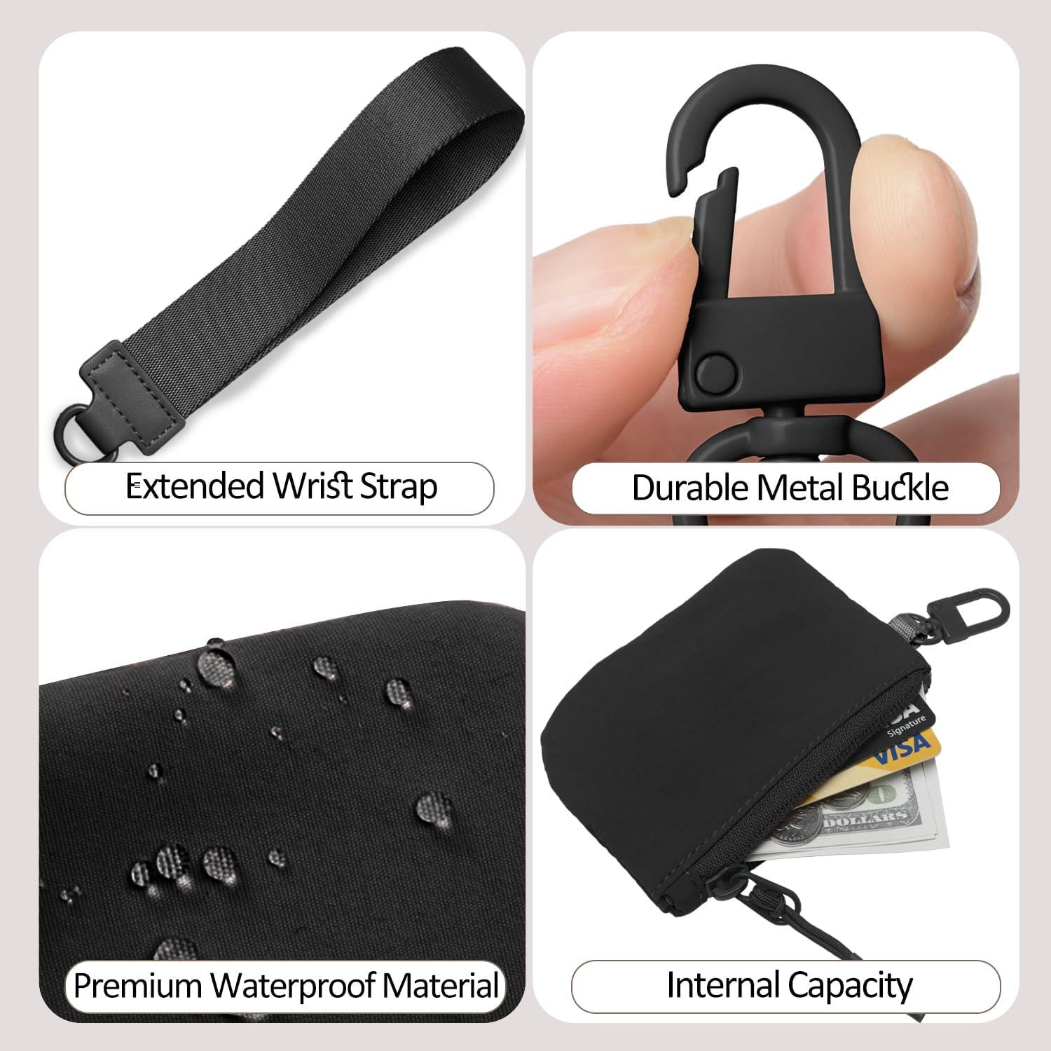 Cartera de Muñeca MINI COOLANS Doble Bolsa Nylon Negro