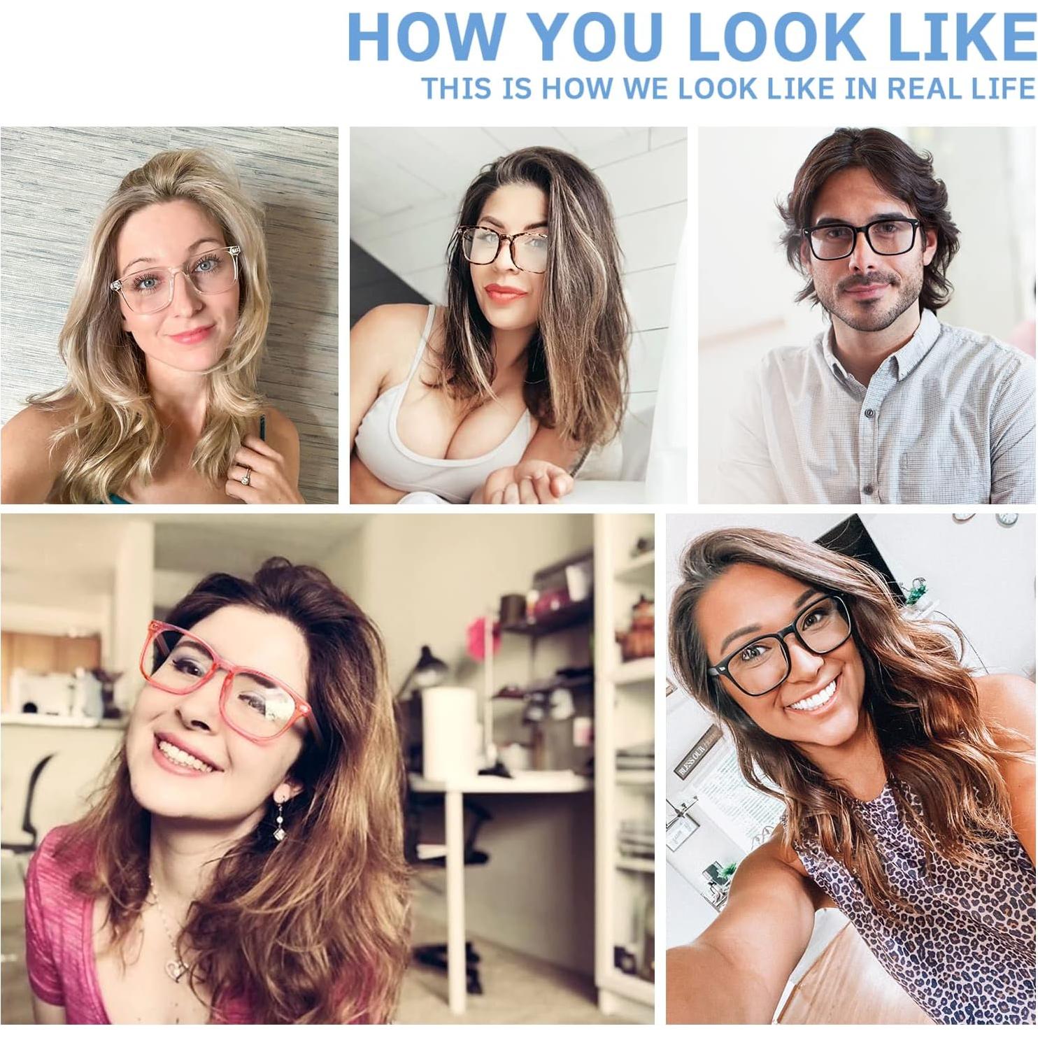 Gafas de lectura CCVOO para luz azul y aumento 0.0x