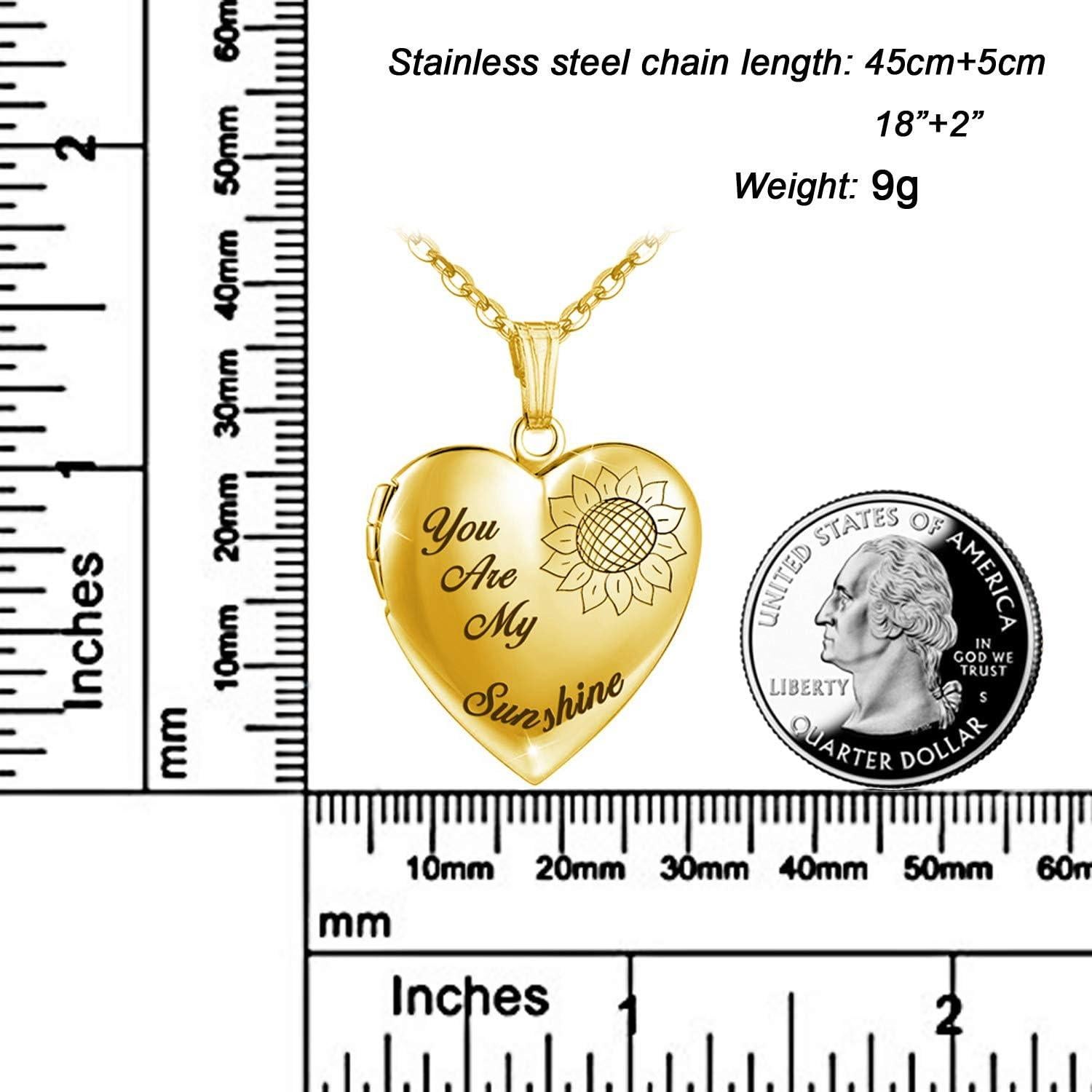Collar Colgante de Girasol YOUFENG con Grabado Eres Mi Sol