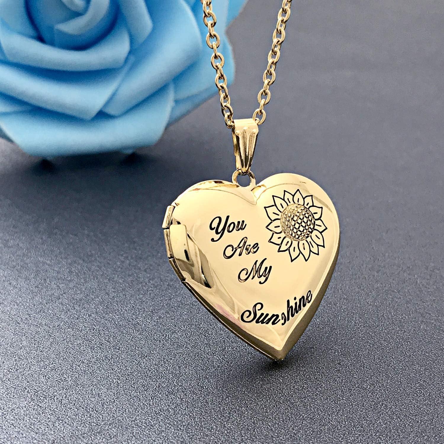 Collar Colgante de Girasol YOUFENG con Grabado Eres Mi Sol