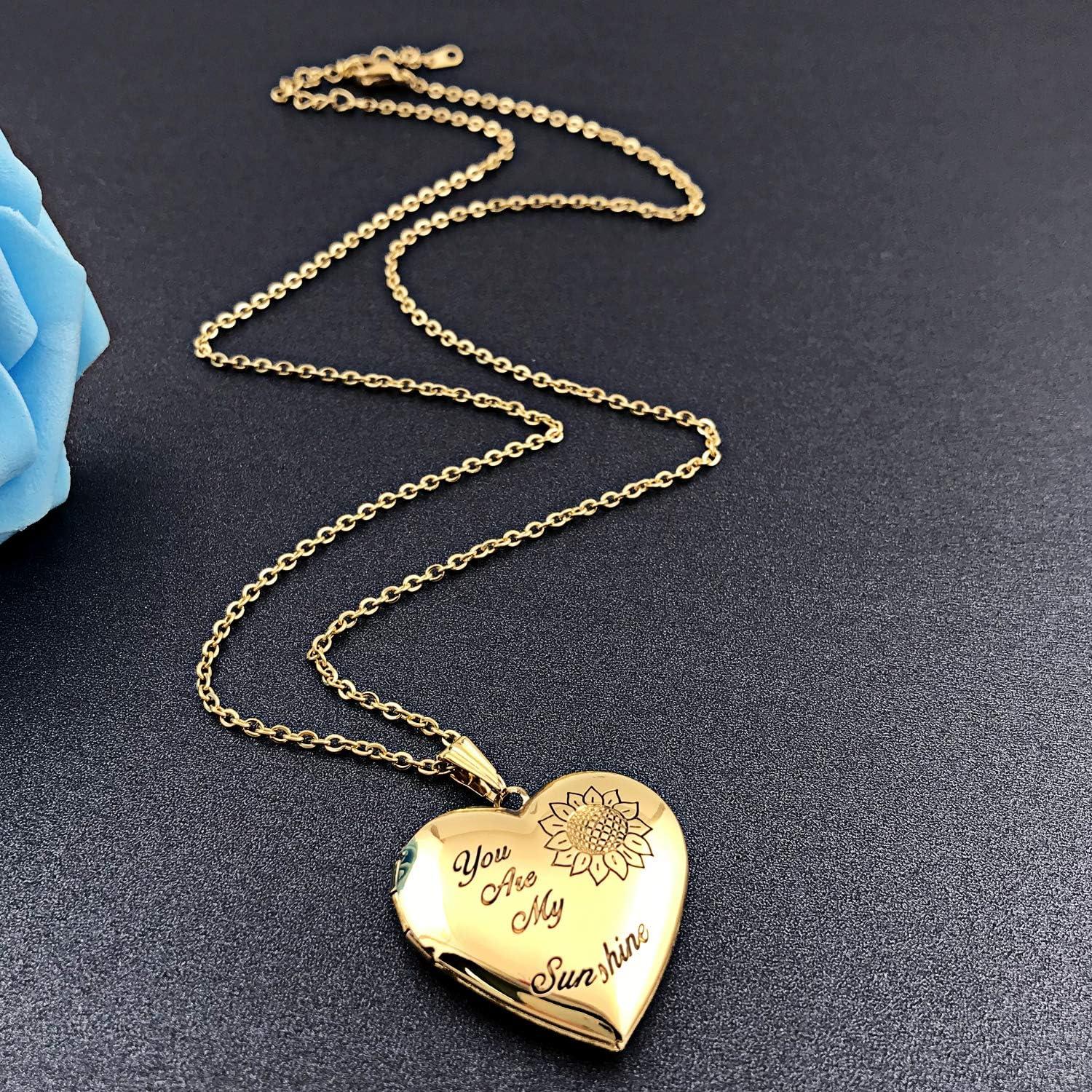 Collar Colgante de Girasol YOUFENG con Grabado Eres Mi Sol