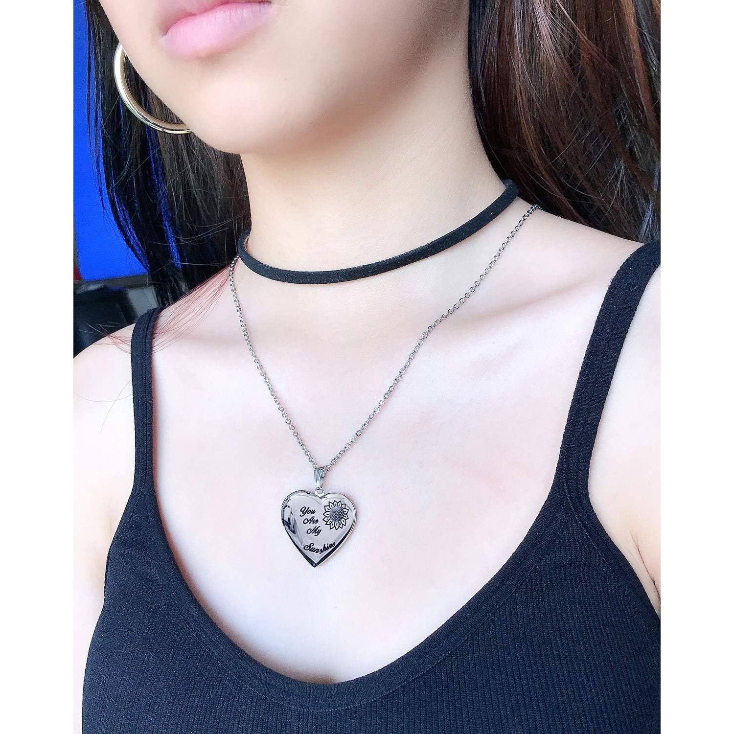 Collar Colgante de Girasol YOUFENG con Grabado Eres Mi Sol