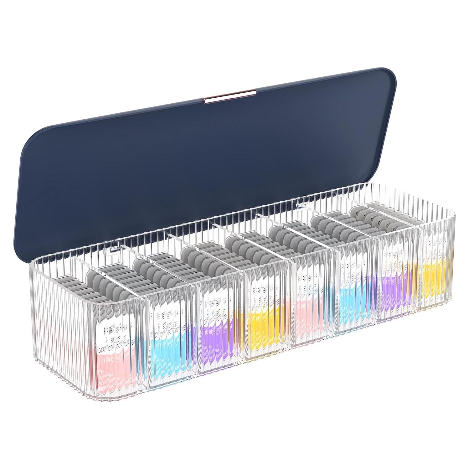 Organizador de Lentes de Contacto MoKo Transparente Azul 8 Compartimentos