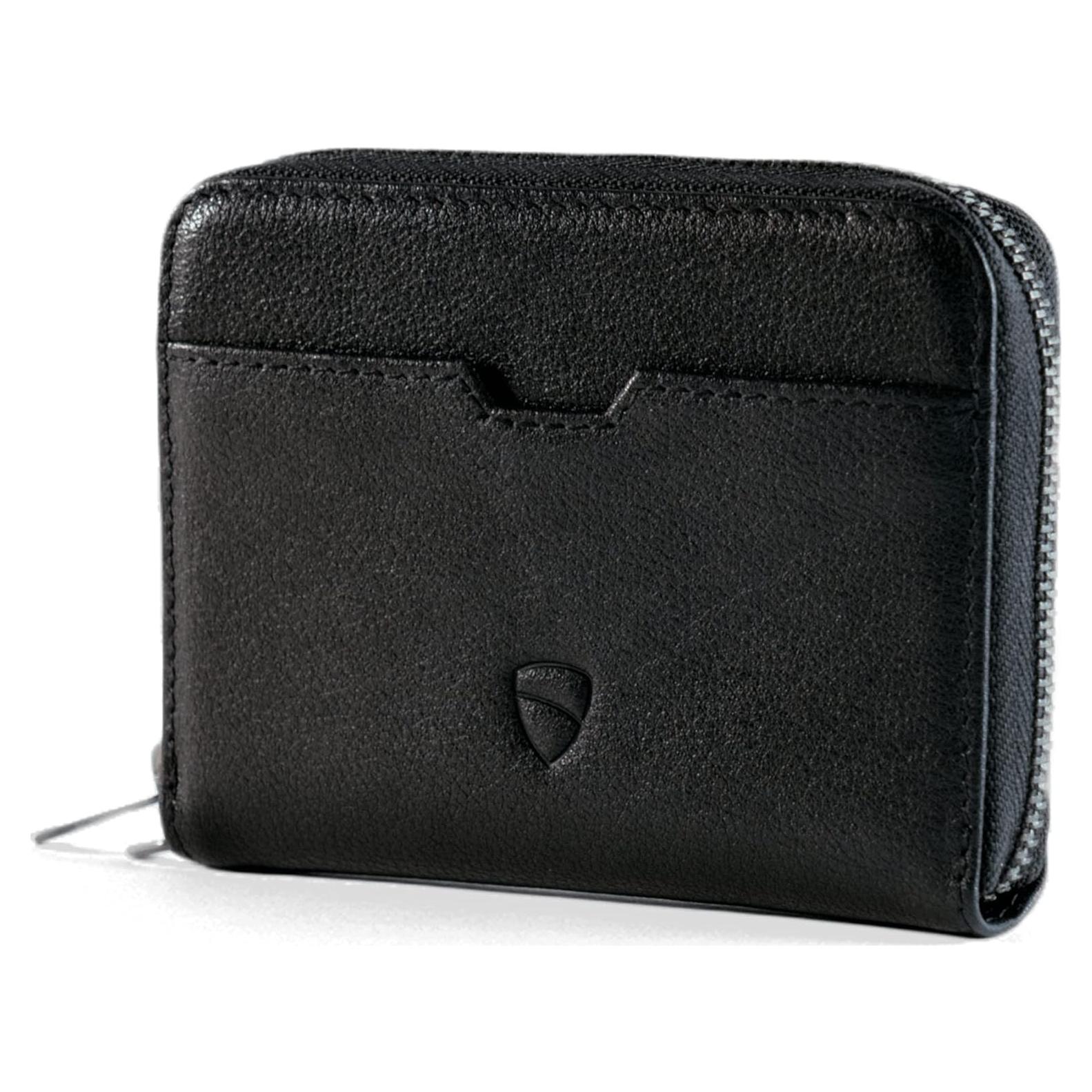 Billetera de cuero Vaultskin Mayfair con bloqueo RFID - Negro