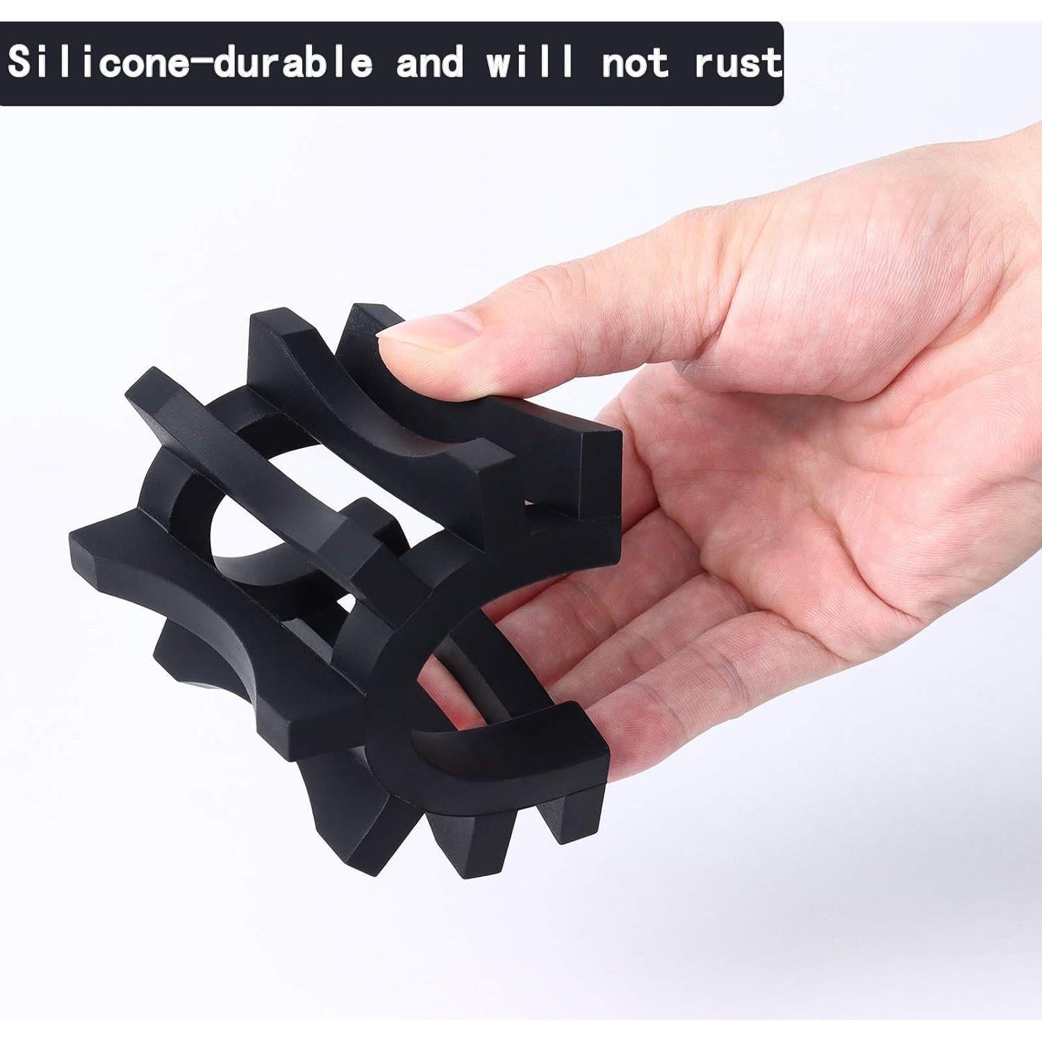 Soporte para Jabón de Silicona Topsky 2 Piezas Negro