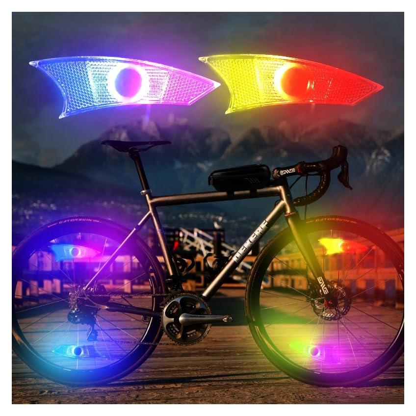 Luces LED para Ruedas de Bicicleta LEPTADDS - Colores Brillantes
