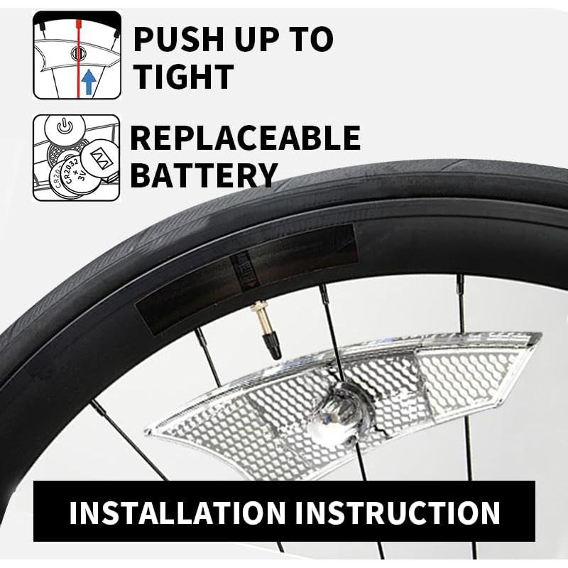 Luces LED para Ruedas de Bicicleta LEPTADDS - Colores Brillantes