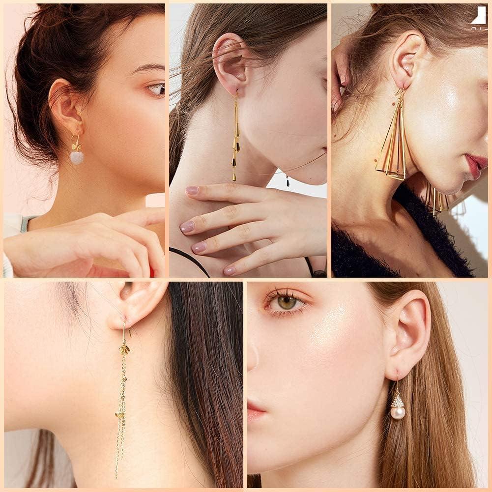 Ganchos de Aretes de Oro 14K Hipoalergénicos 100 Piezas DIY