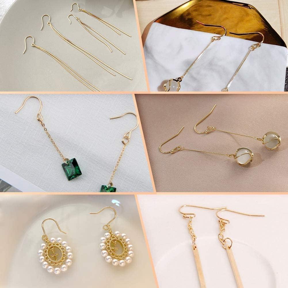 Ganchos de Aretes de Oro 14K Hipoalergénicos 100 Piezas DIY