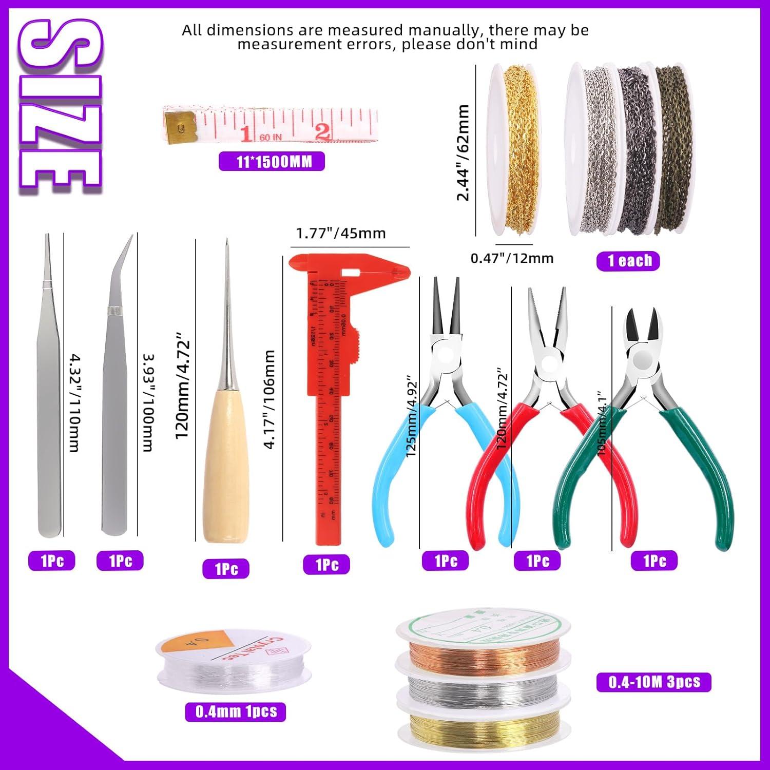 Kit de Suministros para Hacer Joyería Swpeet 1490 Piezas