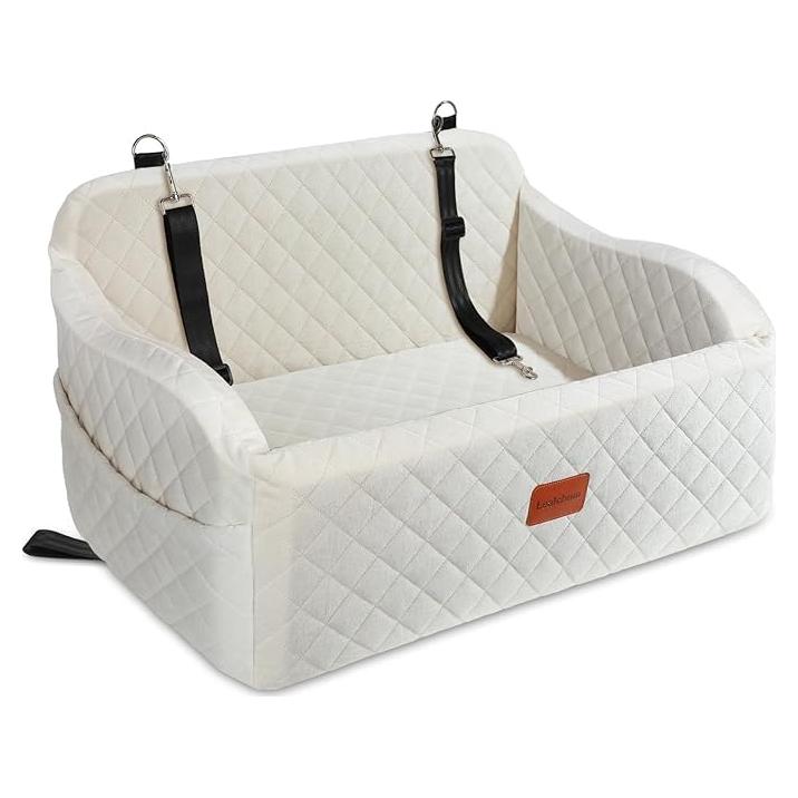 Asiento de Coche para Perros Lealchum Grande Beige 76x46cm