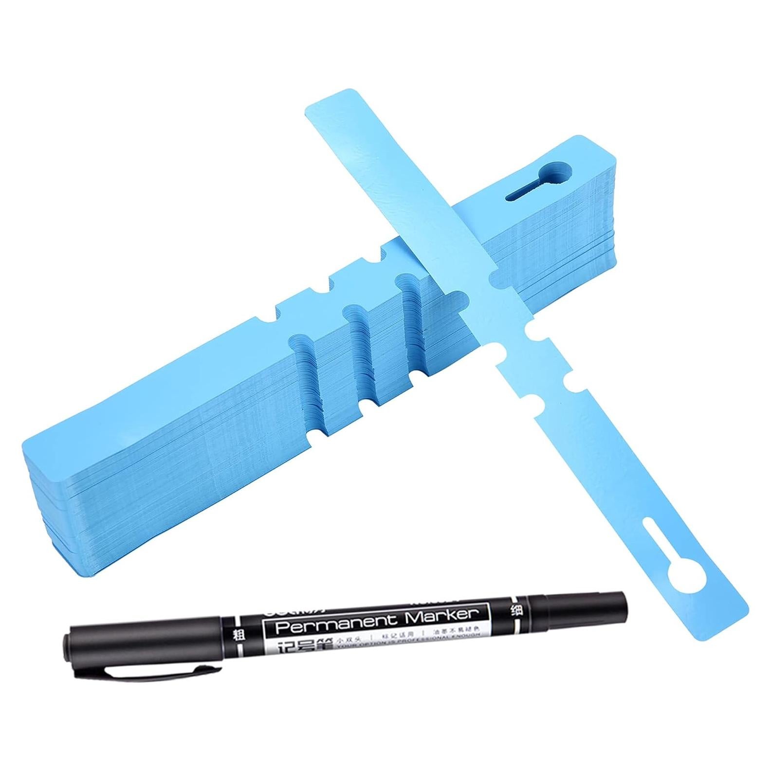 200 Etiquetas de Plástico Azul MIHEY para Jardín 2x20cm