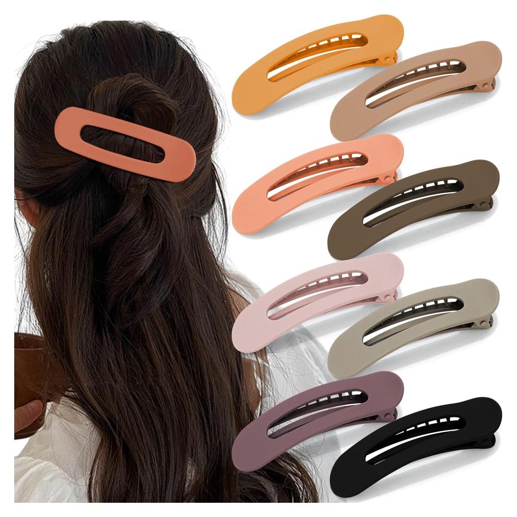 Clips de Pelo de Cocodrilo Ahoney - Paquete de 8 Clips Grandes