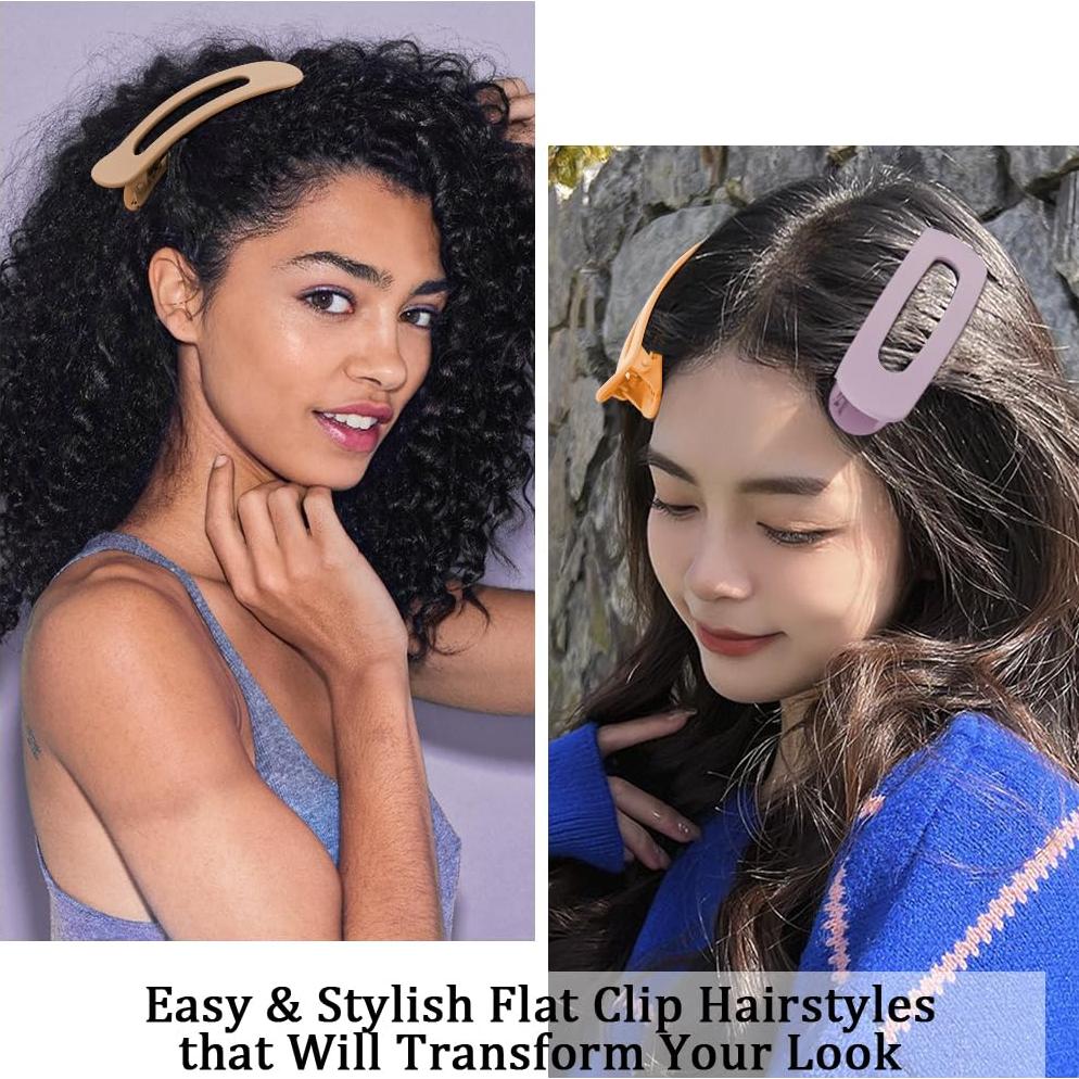 Clips de Pelo de Cocodrilo Ahoney - Paquete de 8 Clips Grandes