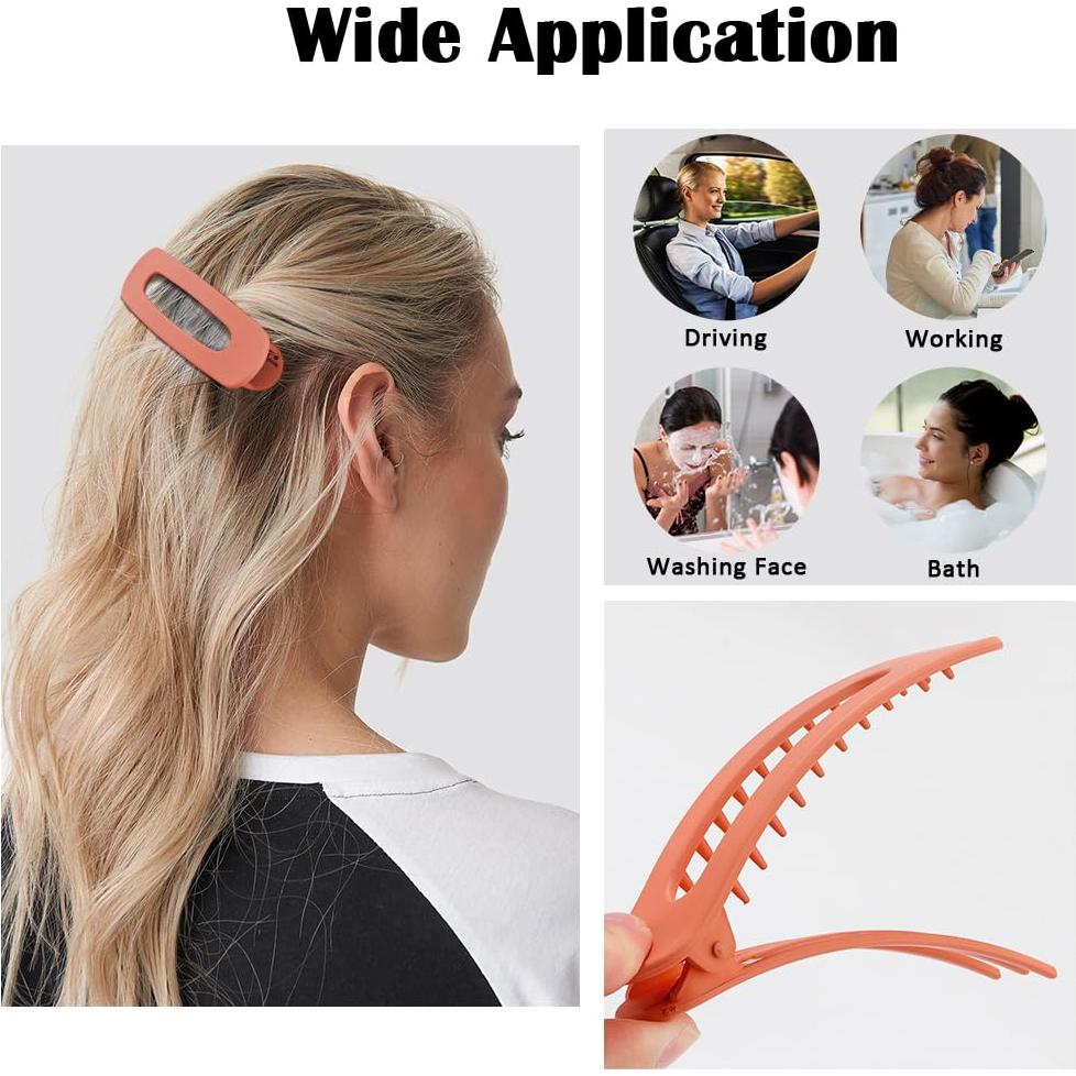 Clips de Pelo de Cocodrilo Ahoney - Paquete de 8 Clips Grandes