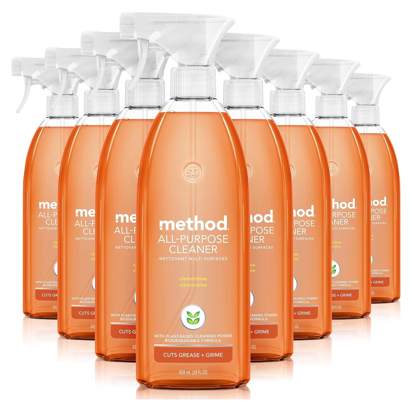 Limpiador Multiusos Method 8 Botellas 0.83L Aroma Clementina