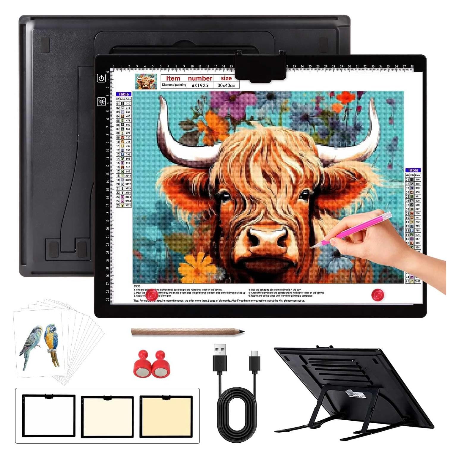 Pad de Luz A3 Zocelight Recargable para Pintura de Diamantes