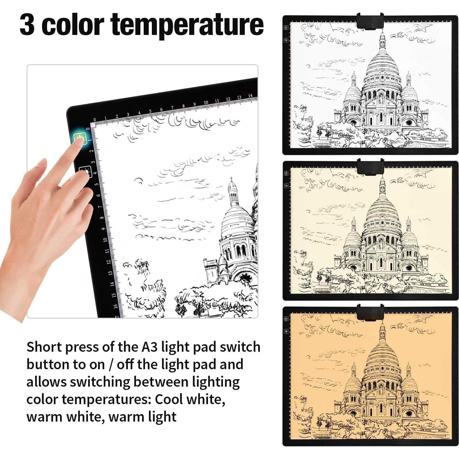 Pad de Luz A3 Zocelight Recargable para Pintura de Diamantes