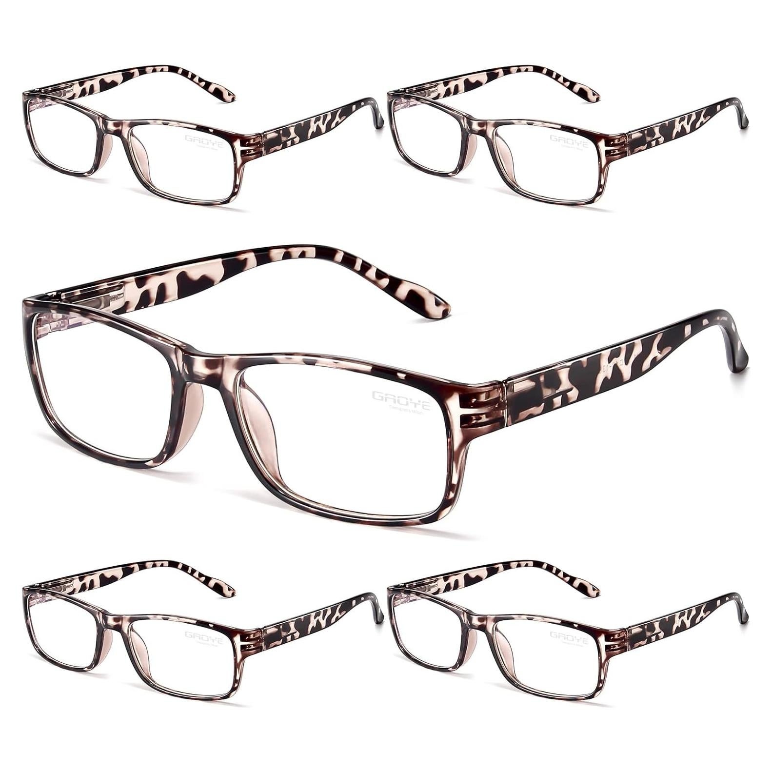 Gafas de lectura Gaoye unisex 5 pares anti luz azul 1.0x