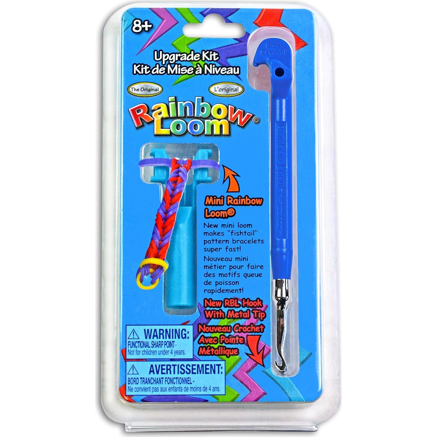 Kit de Mejora Rainbow Loom - Gancho de Metal Azul y Mini Telar