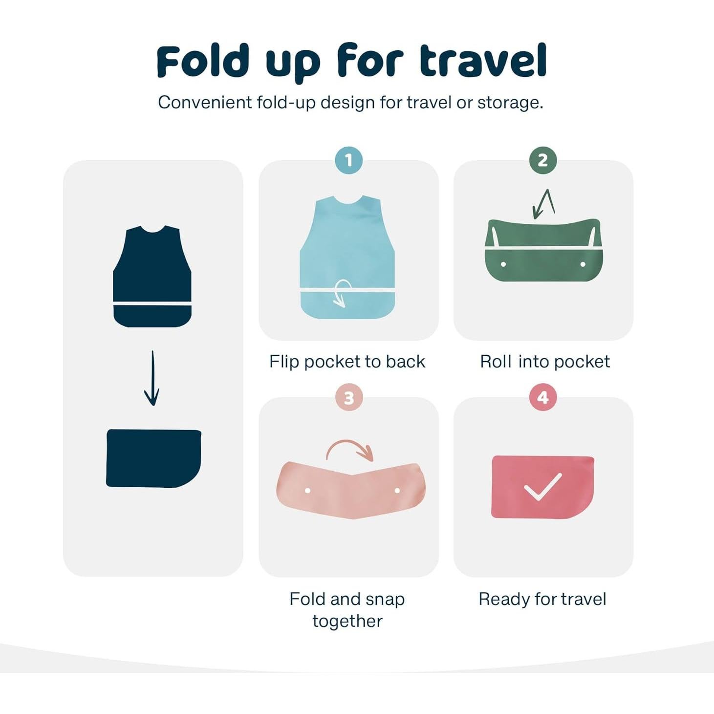 Babero Impermeable Tiny Twinkle - 100% Poliéster Reciclado, Pequeño