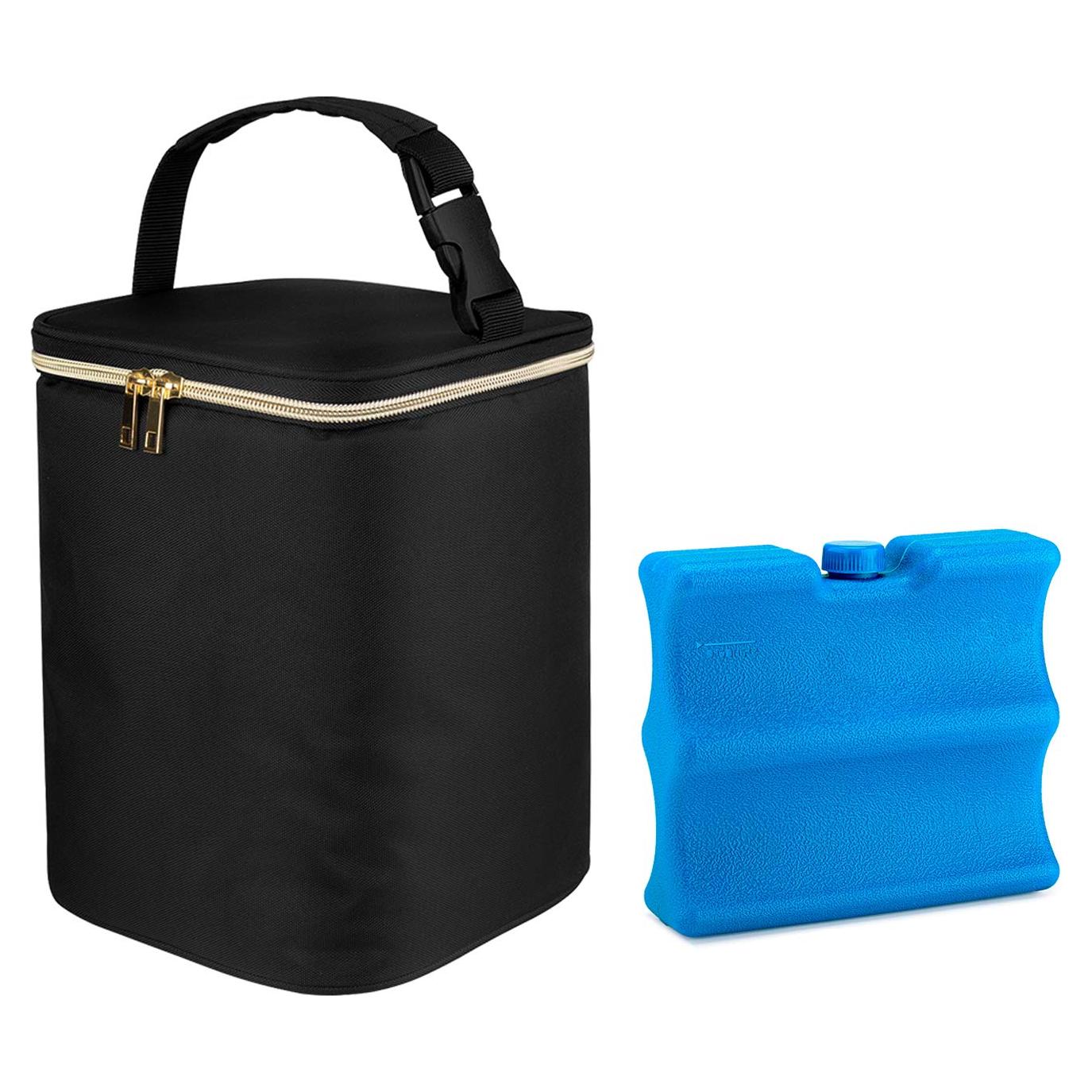 Bolsa Enfriadora Teamoy para Leche Materna - 4 Botellas 266 ml, Negra