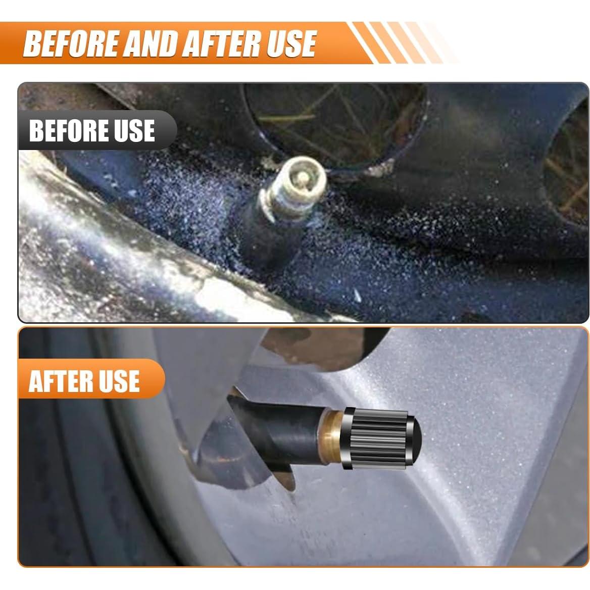 Cubiertas de Válvula de Neumático KITUREK 8PCS Negro