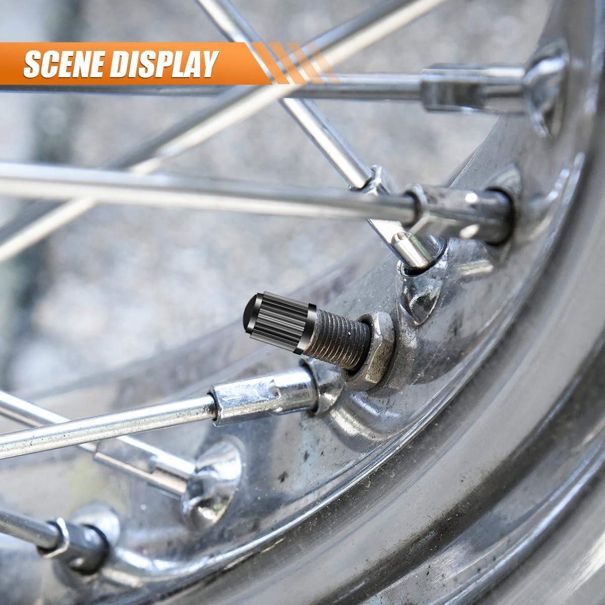 Cubiertas de Válvula de Neumático KITUREK 8PCS Negro