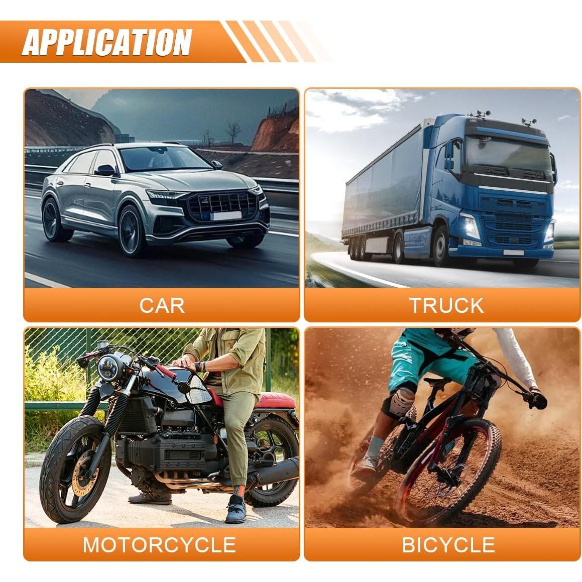 Cubiertas de Válvula de Neumático KITUREK 8PCS Negro