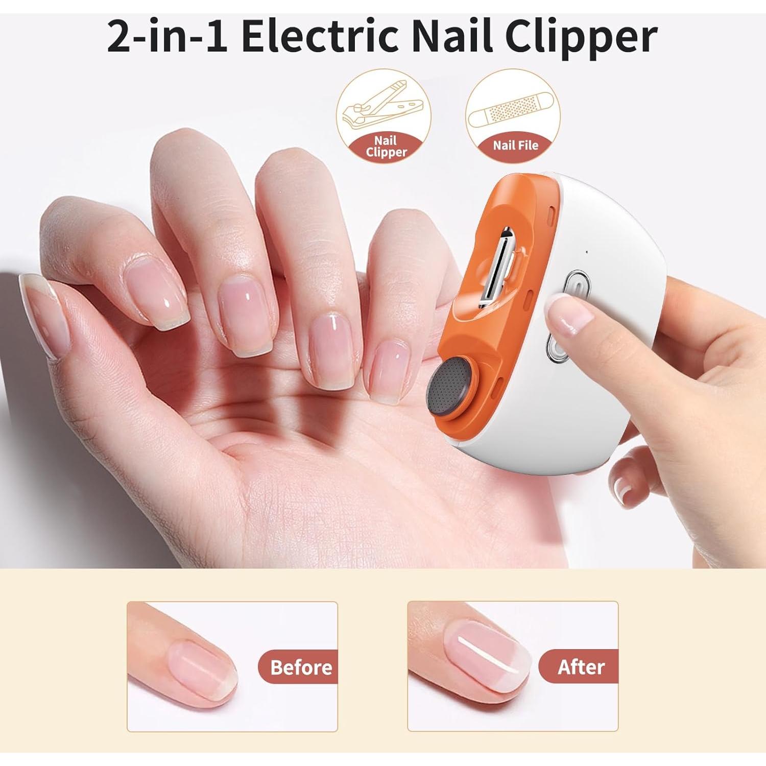 Cortador y Limador de Uñas Eléctrico WEIHUINET 3 en 1 USB