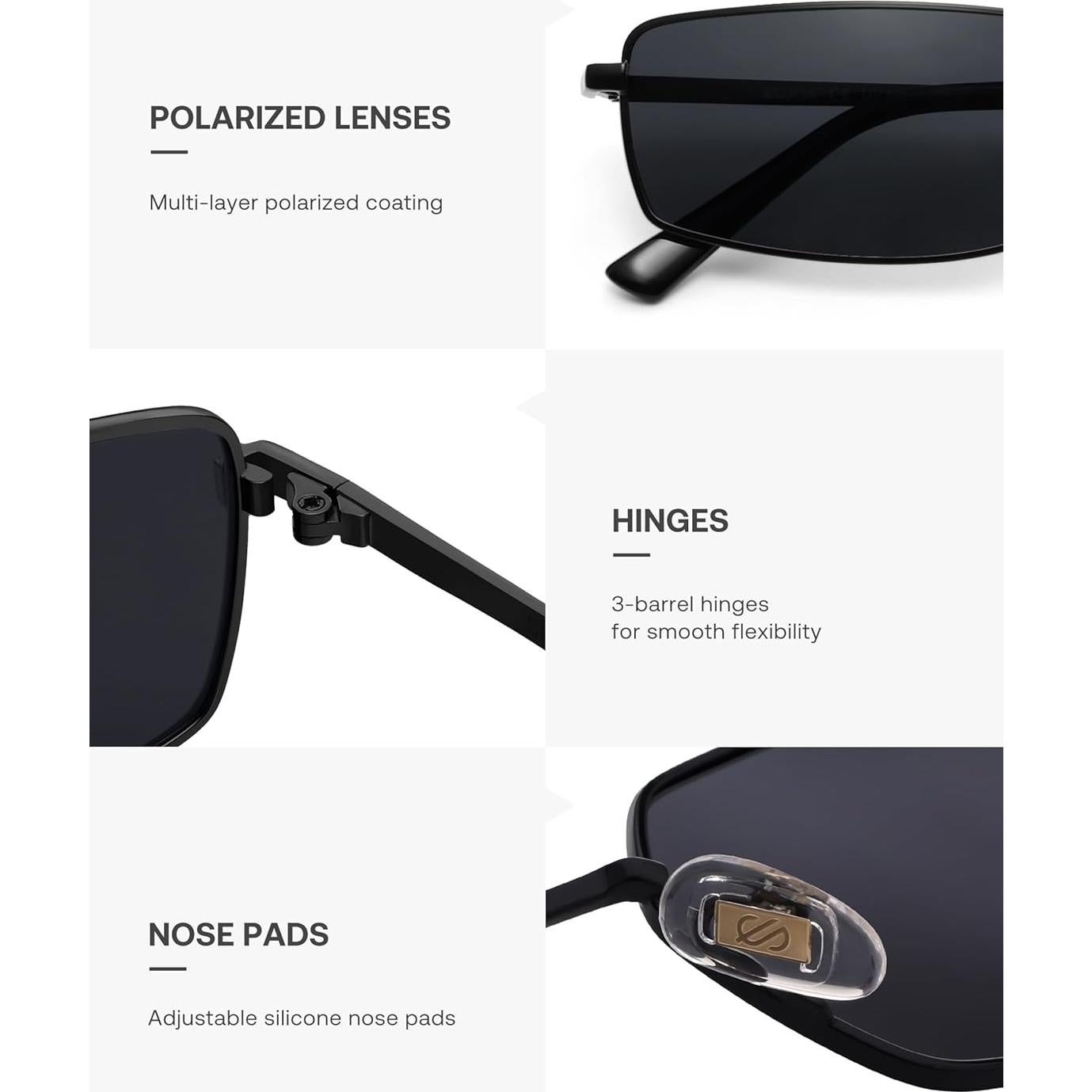 Gafas de sol polarizadas SOJOS SJ1247 UV400 para hombres y mujeres