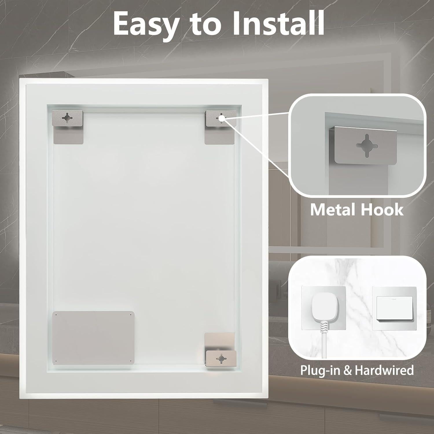 Espejo LED 50.8x71.1 cm Twalsu con Luz Frontal y Trasera