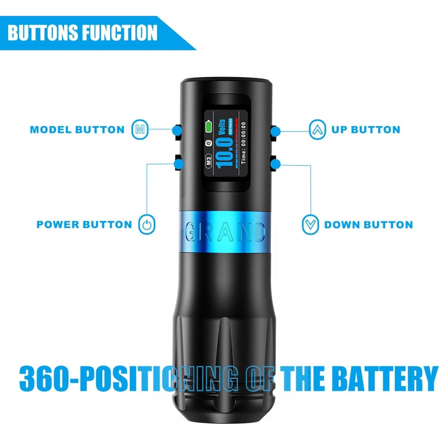 Máquina de Tatuaje Inalámbrica Emalla G4 3.5mm Profesional