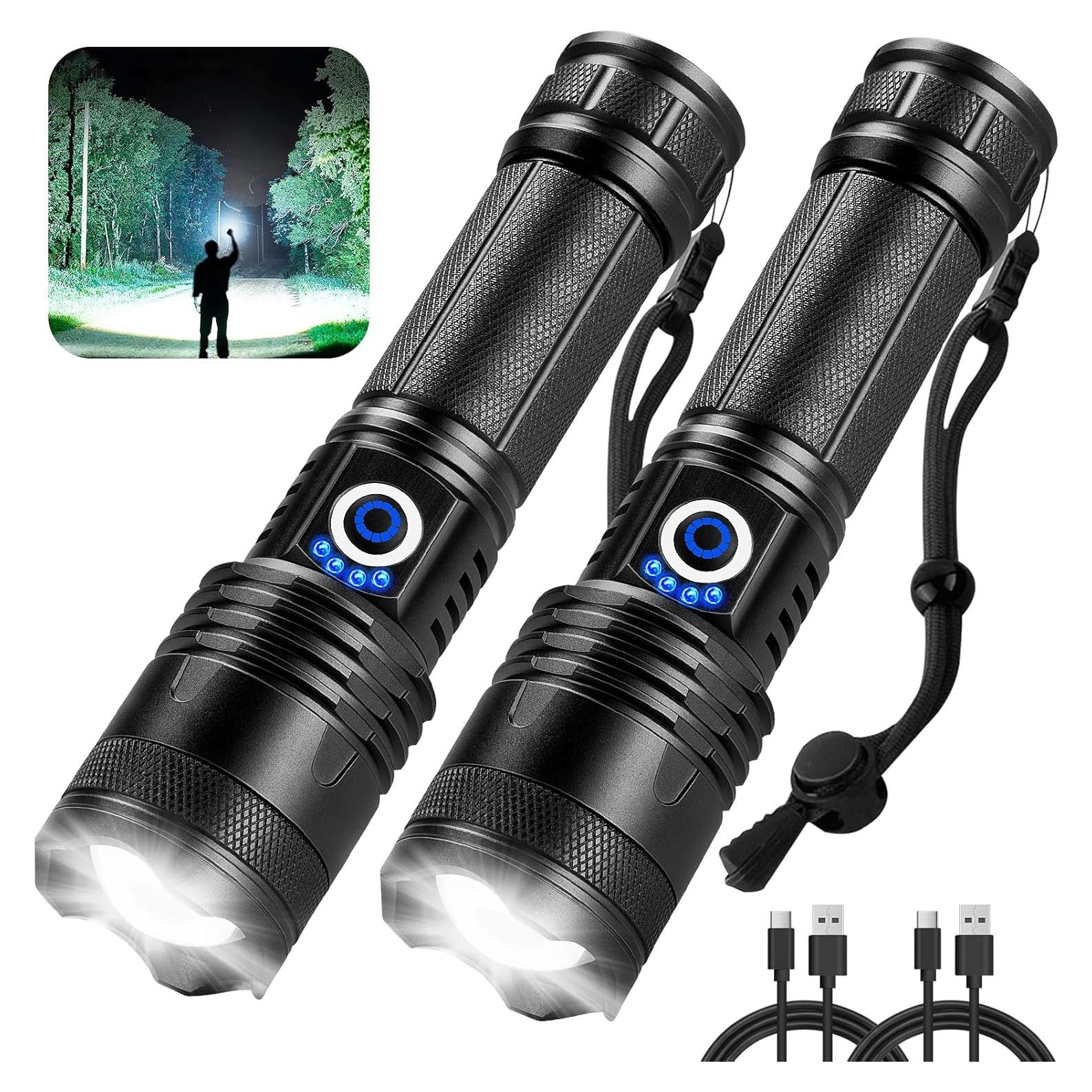 Linterna Recargable Kmivo M110 3000 Lúmenes 2 Piezas