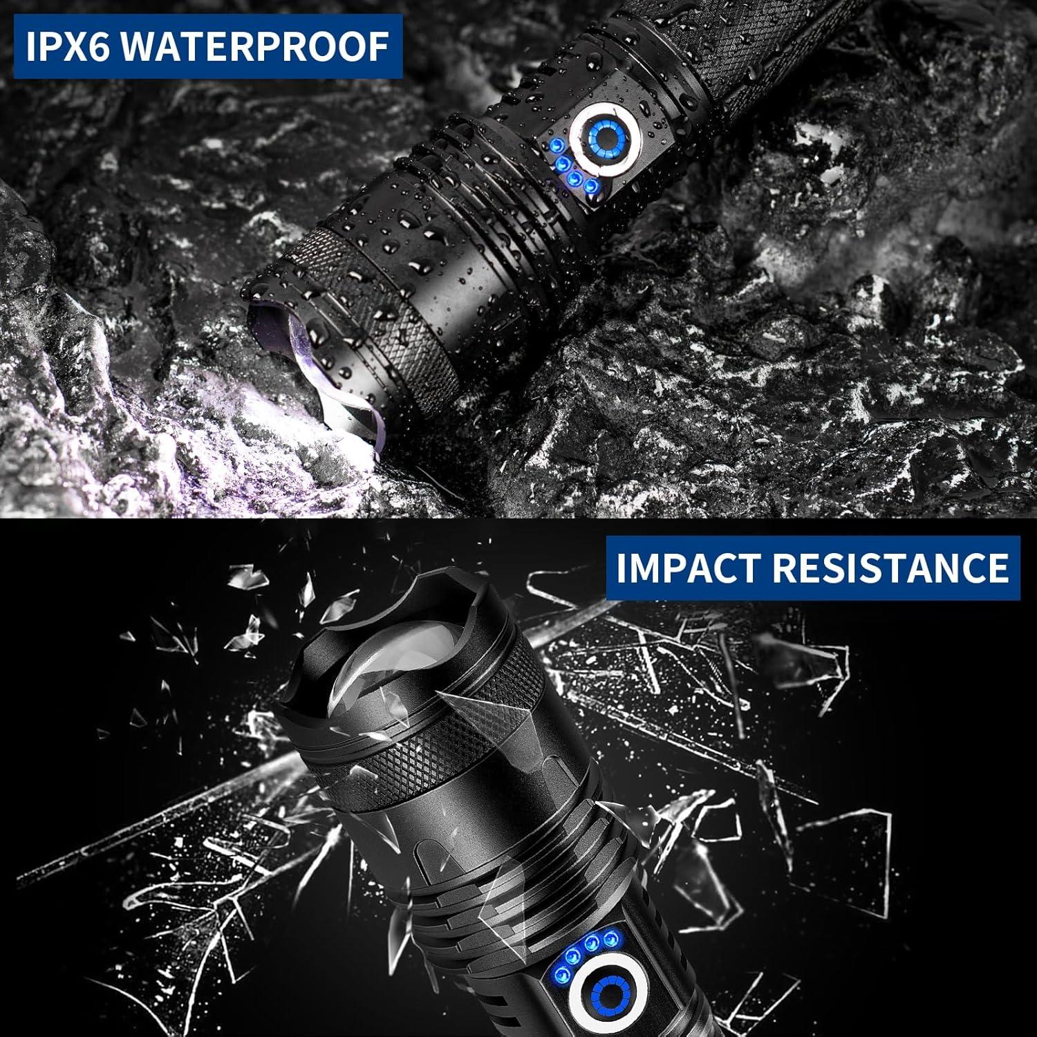 Linterna Recargable Kmivo M110 3000 Lúmenes 2 Piezas