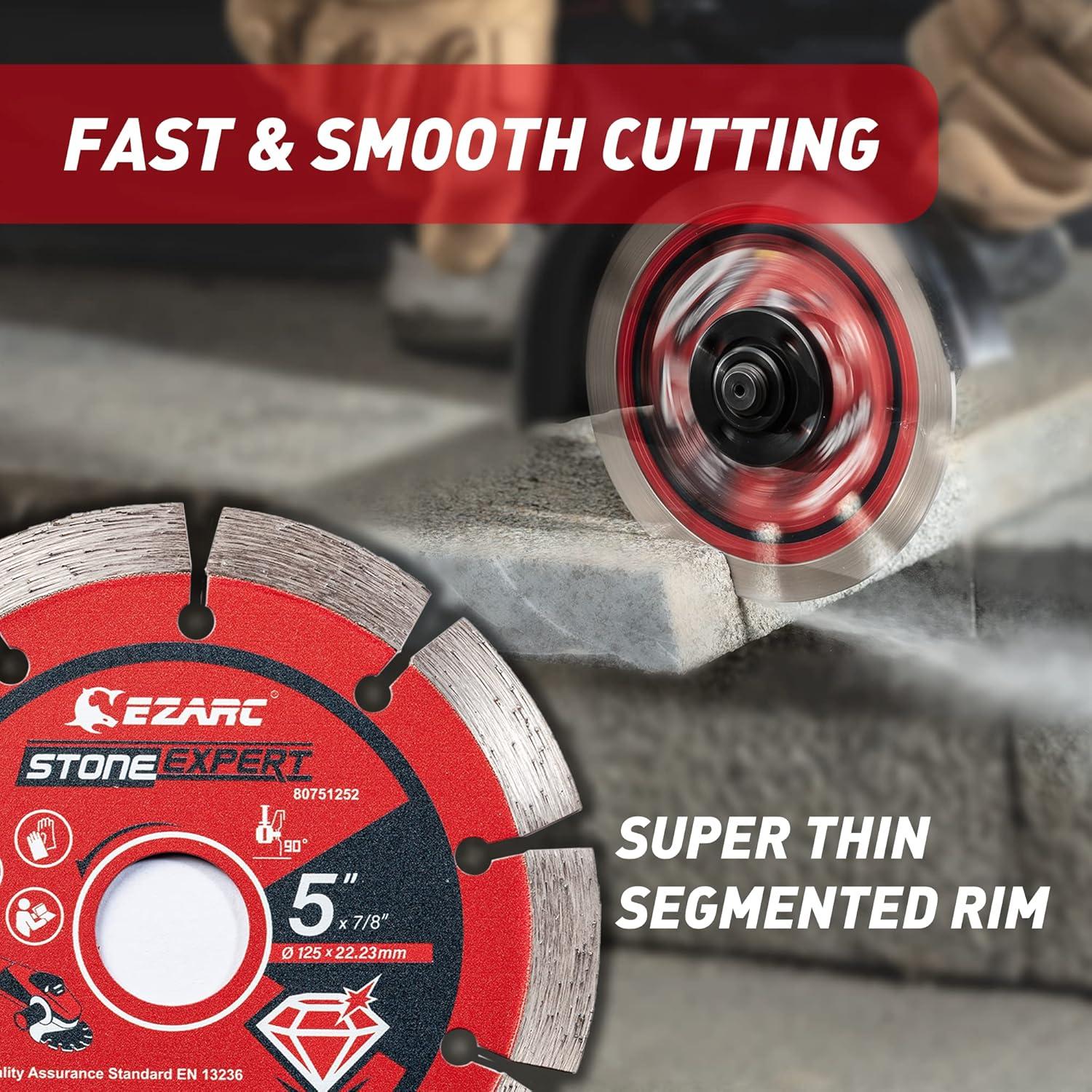 Hoja de Diamante Segmentada EZARC 5" para Amoladora Angular